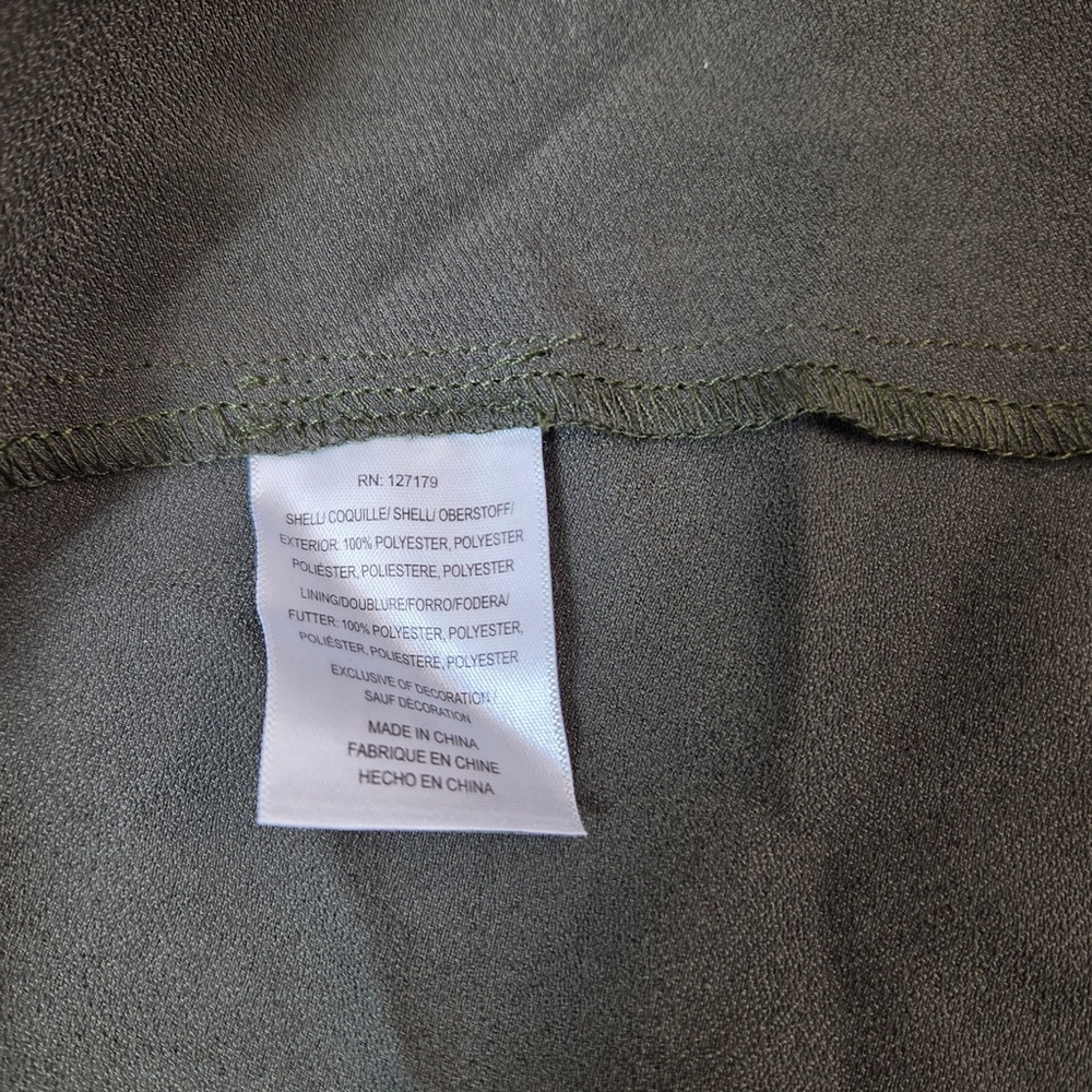 NWT JENNY YOO Gina Dress Luxe Satin In Olive Women’s Size 16 6417 - Picture 10 of 11